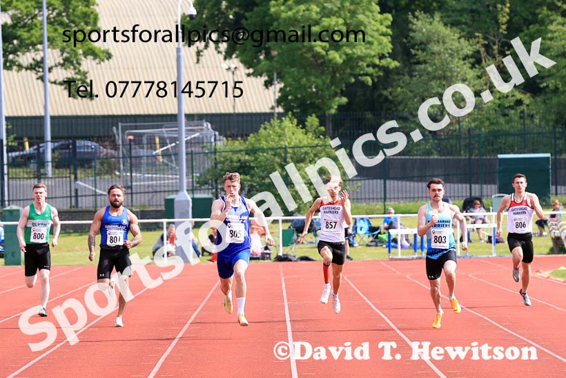 Mens Seniors 200 metres, 2024 North Eastern Track and Field Champs., Middlesbrough.  Photo: David T. Hewitson/Sports for All Pics